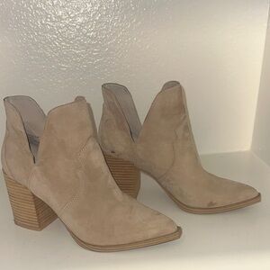 Steve Madden Beige Ankle Booties
